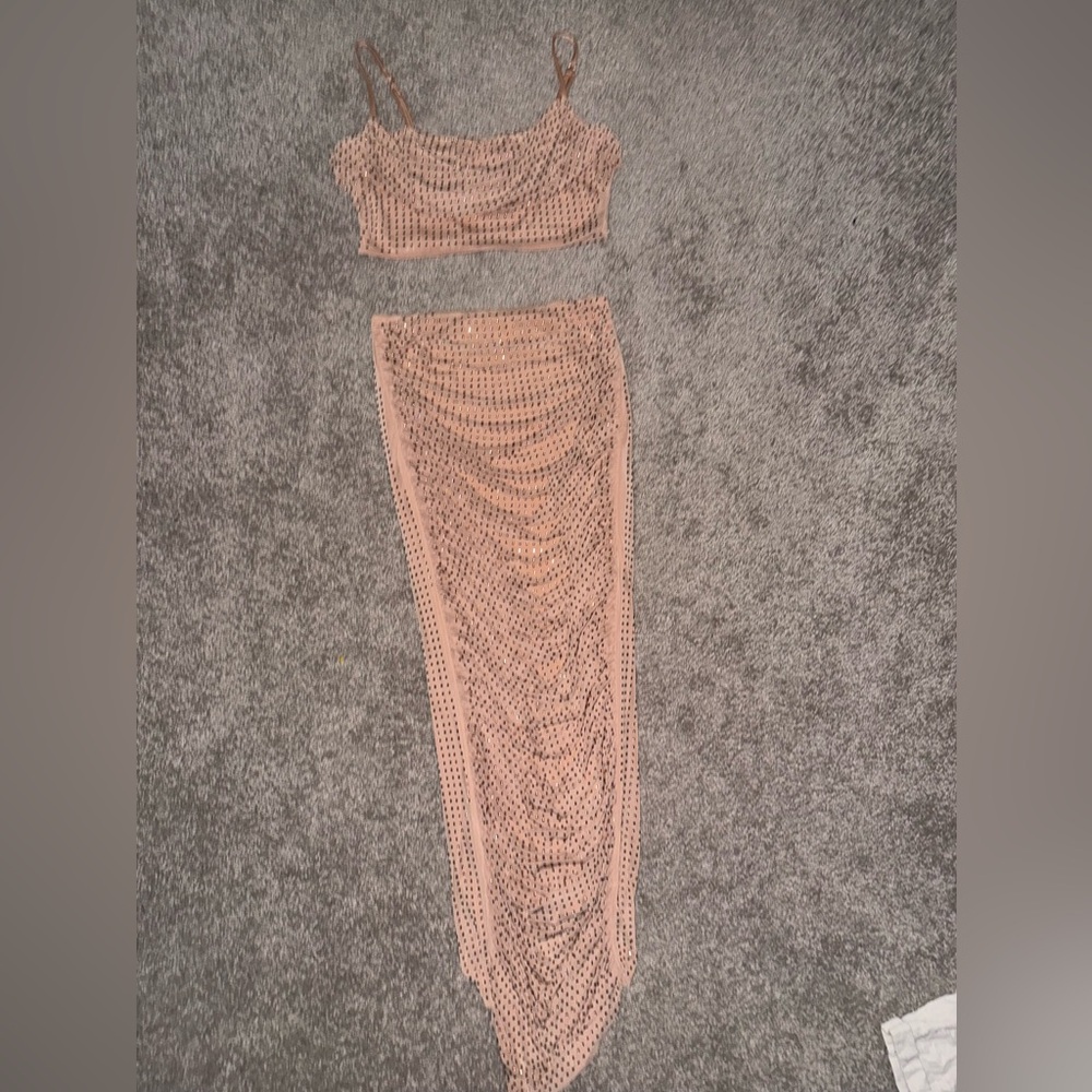 MARBLE Maxi Pencil Skirt Set Ruched